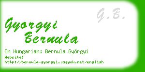 gyorgyi bernula business card