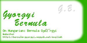 gyorgyi bernula business card